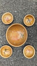 Set Of Vintage Munising Wooden Hand Painted Ballet Dancing bowls- Legged Bowl picture