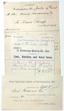 1895 1898 1902 Catasauqua PA National Bank Catasauqua Quarry Simon Kemh LOT of 3 picture