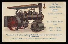 Vintage J.I. CASE Threshing Machine Co. Advertising Postcard STEAMROLLER picture