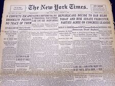 1947 JAN 3 NEW YORK TIMES - 9 CONVICTS ESCAPE BROOKLYN PRISON - NT 79 picture