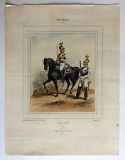 Genuine Engraving 1852 Galerie Militaire Paris Russian Army Horse-guards [AH058] picture