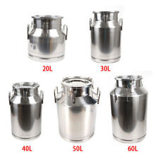 20-60L Stainless Steel Milk Storage Transport Can /Bucket /Milk Pail /Bucket USA picture