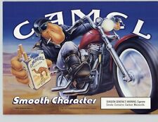 1990 Camel Cigarettes  Vintage Print Ad Joe Camel Motorcycle Biker Cartoon Art picture