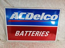 Vintage Original AC Delco Batteries Sign - 1980's - Gas Oil Garage Advertising picture