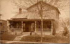 Vermont VT Possibly North Montpelier House Woman Porch RPPC Photo Postcard picture