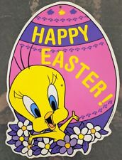 Vintage Easter Tweety Bird Yard Sign Happy Easter 1997 Warner Bros 17 X 12 picture