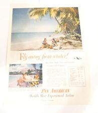 VINTAGE PAN AMERICAN HOLIDAY MAGAZINE ADVERTISEMENT PAN AM 1950s picture