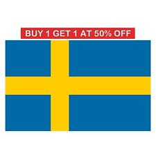 Team Sweden Swedish Flag 5x3Ft Football World Cup Supporter Flag Decoration  picture