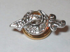 Stunning Shriners Sword Pin with DIAMONDS PLATINUM and 14K YELLOW GOLD BACK picture