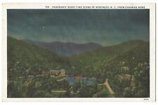 Panoramic Nighttime of MONTREAT, North Carolina, c1940's Unused Postcard picture