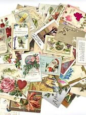 Lot Vtg Ephemera Postcards 100+ Artist Christmas Birthday Junk Journal Crafters picture