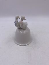 Vintage Male and Female Couple Ducks White Porcelain Bell picture