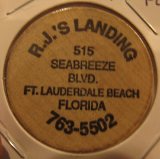 Vintage R.J.'s Landing Fort Lauderdale Beach, FL Wooden Nickel - Token Florida picture