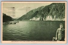 Lake Chelan Fifty Five 55 Miles Washington Mountains Red Cross Postcard - M3 picture