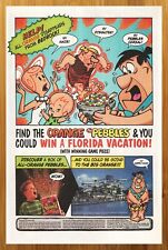 1998 Fruity Pebbles Cereal Print Ad/Poster The Flintstones Retro 90's Food Art picture