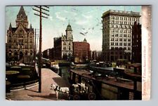 Syracuse NY-New York, Clinton Square, Erie Canal, c1907 Vintage Postcard picture
