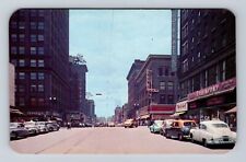 Omaha NE-Nebraska, 16th Street Looking South, Advertisement, Vintage Postcard picture