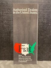 ORIGINAL DEALER VINTAGE BROCHURE 1970 FIAT DISTRIBUTORS IN THE USA picture