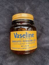 Vintage 1950s 1960s Vaseline Carbonated Petroleum Jelly Glass Jar picture
