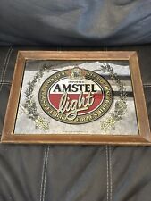Imported Amstel Light Bier Beer Mirror Sign - Amstel Breweries Holland. 18X15