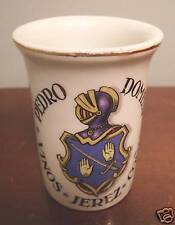 old porcelain advertising shot glass Pedro Domeco wines picture