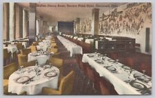 Postcard Skyline Dining Room, Terrace Plaza Hotel, Cincinnati, Ohio Vintage picture
