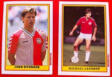 JOHN SIVEBAEK + MICHAEL LAUDRUP (DENMARK) 1986 FOOTBALL: 2 ROOKIE CARD WORLD picture