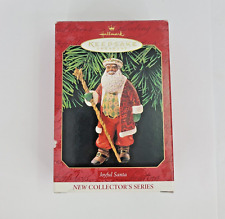 Vintage Hallmark Joyful Santa African American Santa Claus Christmas Ornament picture