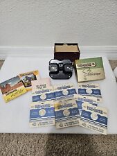 VINTAGE 1950'S STEREOSCOPE VIEW-MASTER IN ORIGINAL BOX WITH 7 REELS & PAPERWORK picture