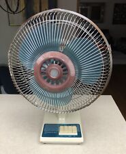 Vintage Super Deluxe 12” Electric Fan works Superlectric 3 Speed Oscillating picture