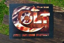 Colt's Manufacturing Company Tin Sign - Colt Firearms Since 1836 - American Flag picture