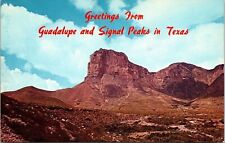 Greetings From Guadalupe Signal Peaks Texas Tx Postcard picture