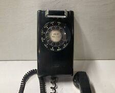 Vintage Rotary Dial Black Wall Telephone 554 A/B Bell System/ Western Electric picture