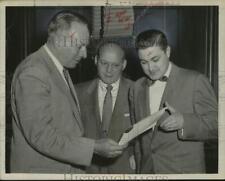 1961 Press Photo Albany, NY Mayor Erastus Corning with Ben Becker & Mike Coiner picture