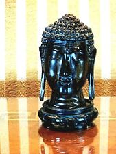 BEAUTIFUL VINTAGE ASIAN HIGH CUALITY HAND CARVED ZITAN? HEAVY WOOD BUDHA picture