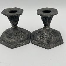 vintage J.B. pair of Dutch windmill & lady by house Candlestick candle holders  picture