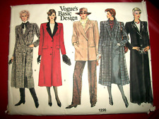 Vintage Miss Vogue Pattern 1220 Loose Fitting Coat 3 Lengths UNCUT FF Size 12 picture