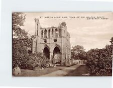 Postcard St. Mary's Isle & Tomb of Sir Walter Scott Dryburgh Abbey Scotland picture