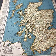 1940's Scotland atlas Map Vintage before end of WW2 picture