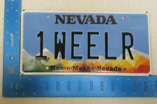 Nevada Vanity License Plate Tag 1WEELR Motorcylcle One Wheeler Wheelie Cycle picture