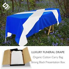 Scotland Scottish Coffin Drape 8x5ft Funeral Organic Cotton Bag & Luxury Box picture