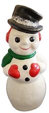 Vintage 1970s Christmas Ceramic Mold Frosty Snowman 12