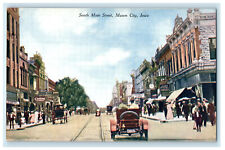 c1910s Horse Carriage in Main Street, Mason City Iowa IA Antique Postcard picture
