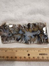 Graveyard Point Plume Agate Traditional Piece With Gold Marcasite Sparkles picture