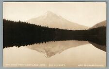 Mt. Hood from Lost Lake Oregon Vintage RPPC Postcard picture