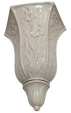 Lenox Vintage Porcelain Wall Mounted Hanging Vase Sconce Pocket Floral Decor picture