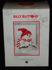 DEPARTMENT 56.03005 BILLY BUTTONS Snowman with Ice Skates 2002 Discontinued picture