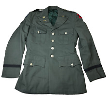 VTG US Military Army Green Coat Dress Blazer Jacket Uniform Mens Beckers picture