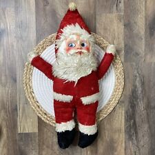 Vintage Santa Claus Plush 18” Christmas Doll Big Eyes **READ** picture