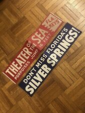 Vintage 1950s Florida Bumper Stickers (2) - FL Keys & Silver Springs - EXC picture